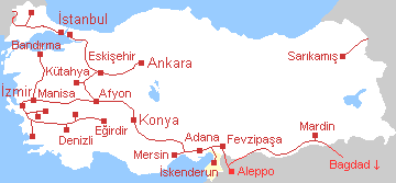トルコ東部に鉄道路線はほとんどなかった。